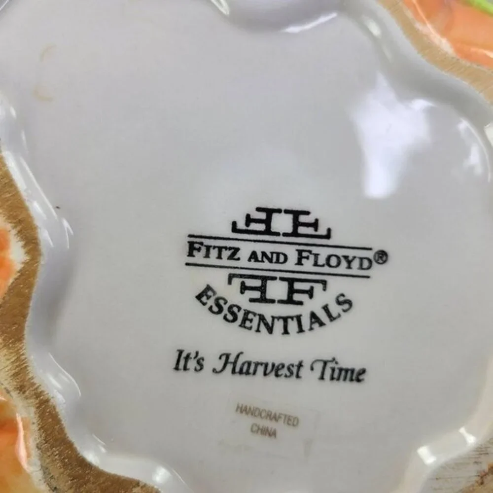 Fitz‎ and Floyd Teapot Its Harvest Time Embossed Handpainted Pumpkin House READ